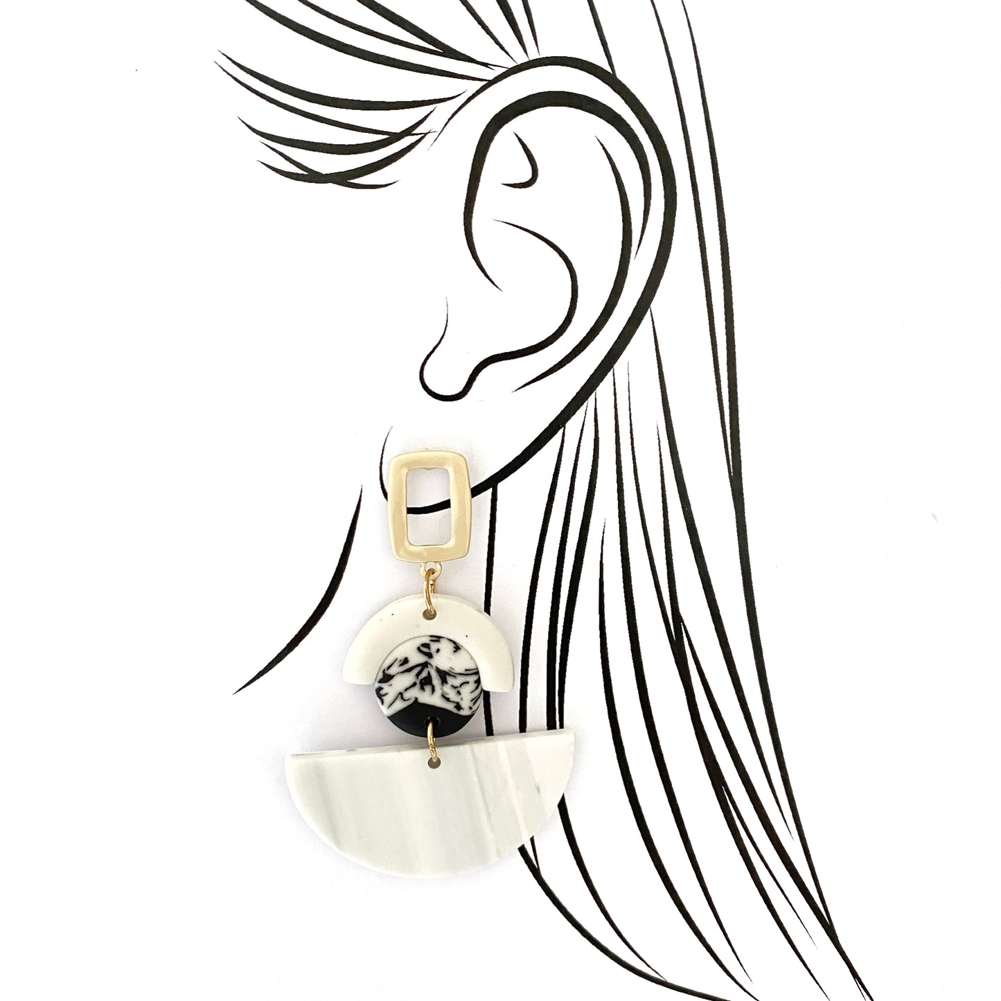 Geometric earrings Sonata (Spain)