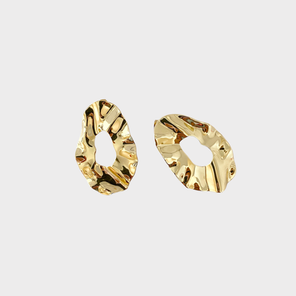 Geometric oval earrings