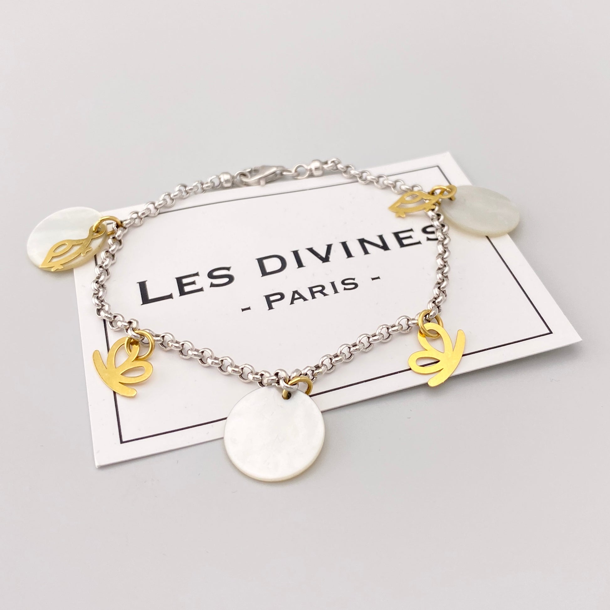 Srebrna bransoletka z zawieszkami Les Divines