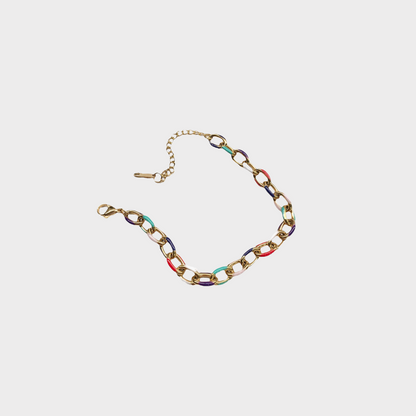 Bracelet with coloured enamel